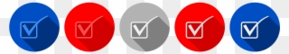 Icon Red Blue Gray Check Box Png Image - Blue Red & Gray Logo Clipart
