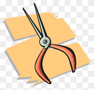 Vector Illustration Of Needle Nose Pliers Hand Tool - Power Tools Clip Art - Png Download