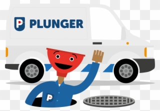 Pete The Plunger - Commercial Vehicle Clipart