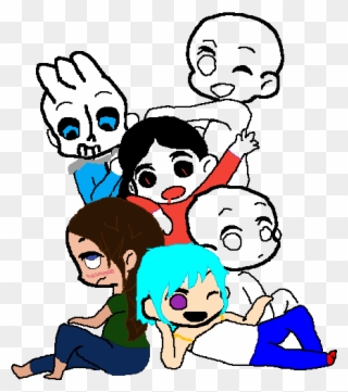 Friends Collab - Drawing Clipart