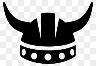 Viking Helmet Icon - Black And White Viking Helmet Clipart