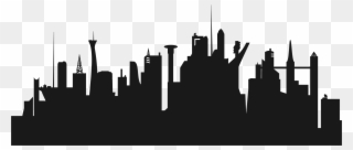 Cityscape Clipart Dark City - New Orleans Skyline Silhouette Vector - Png Download