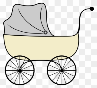 Images For Vintage Baby Carriage Vector - Stroller Clipart - Png Download