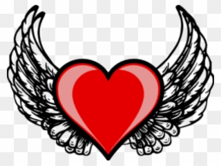 Love Heart With Wings Clipart