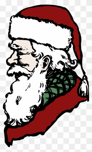 Back - Side View Of Santa Claus Clipart