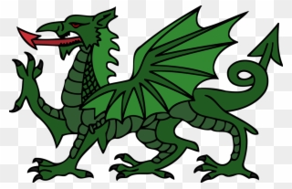 Dragon Free To Use Clip Art - Green Welsh Dragon - Png Download