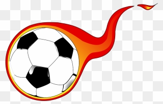 Kids Soccer Clip Art - Soccer Ball Fire Png Transparent Png