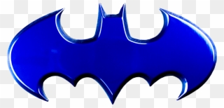 Batman Logo Blue Chrome Premium Fan Emblem By Fan Emblems - Pink Batman Logo Clipart