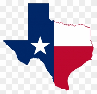 Texas - Texas Flag Map Clipart
