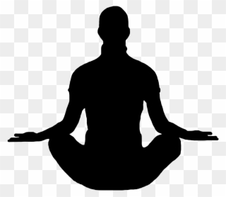 Meditation - Man Meditating Silhouette Png Clipart