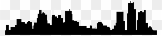 Clip Library Chicago Skyline Clipart - Detroit Skyline Silhouette Png Transparent Png