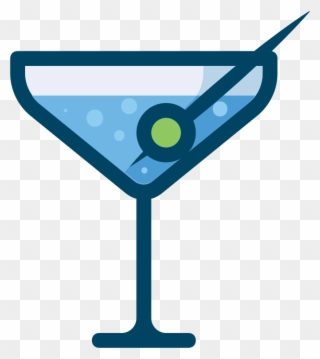 Cocktail Vodka Alcoholic Drink Martini Gin - Gin Clipart - Png Download