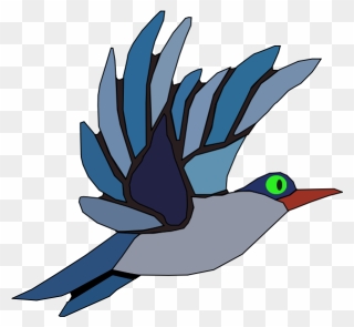 Animated Bird Clipart - Blue Bird Twin Duvet - Png Download