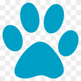 Download Fur Mama Clipart Decal Clip Art Sticker Blue - Turquoise Dog Paw Print - Png Download