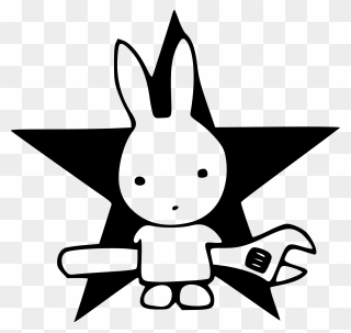 Geek Direct Action Rabbit Star Direct Action Rabbit - Direct Action Rabbit Clipart