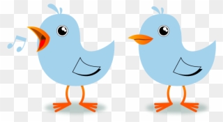 Twitter Birds Singing Musical Light Sky Blue 2 Dingle - Two Little Dickie Birds Clip Art - Png Download