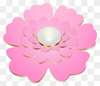 Pink Decorative Flower Transparent Clip Art - Artificial Flower - Png Download
