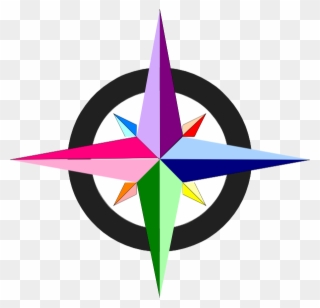 Drawing Compass Clipart - Colorful Compass Clipart - Png Download