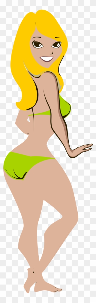 Big Image - Girl In A Bikini Clipart - Png Download