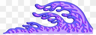 Purple Wave Clip Art - Purple Waves Transparent - Png Download