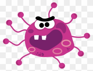 Jpg Bacteria Vector Carton - Virus Del Sarampion Animado Clipart
