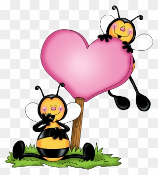Mis Laminas Para Decoupage - Valentine Bee Clipart - Png Download