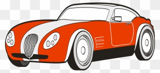 Sports Car Ferrari S - Car Drawing With Color Clipart