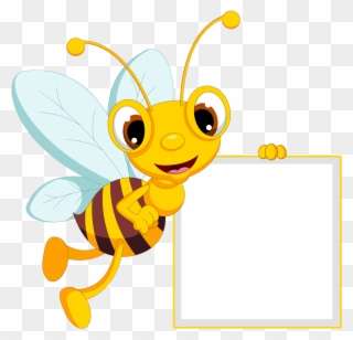 Banner Transparent Download Bumble Bee Flying Clipart - Cute Border Design Png