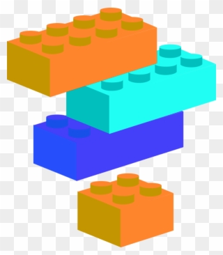 Block Vector Clip Art Clip Free Stock - Lego Bricks Vector 2d - Png Download