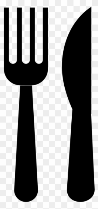Knife And Fork Clip Art - Fork And Knife Clipart Black And White - Png Download