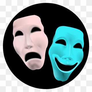 Cinema 4 The Stage Clip Art Download - Theatre Masks - Png Download