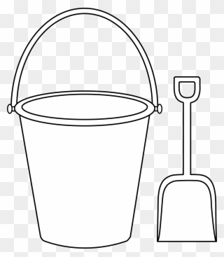 Helpful Bucket And Shovel Coloring Page Kids Colorable - Sand Bucket Crafts Clipart