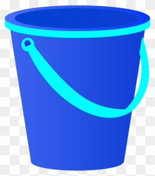 Yellow Sand Pail With Red Accents - Blue Sand Pail Clipart - Png Download