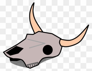 Texas Longhorn English Longhorn Skull Drawing Bull - Cow Skull Clipart - Png Download
