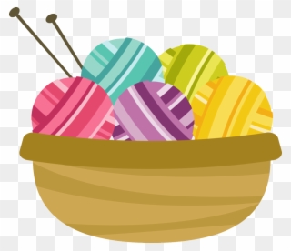 A Group For Those Who Like To Knit And Crochet To Communication - Basket Of Yarn Png Clipart