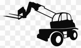 Warehouse Equipment - Telescopic Forklift Clipart - Png Download