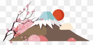 Drawing Japanese Mountains Svg Freeuse Library - 富士山 素材 Clipart