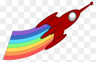 Kisscc0 Rocket Spacecraft Launch Vehicle Booster Outer - Rocket Rainbow Clipart