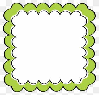 Green Scalloped Frame - Paparazzi Accessories Grab Bags Clipart