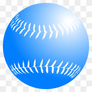 Blue Softball Svg Clip Arts 600 X 600 Px - Png Download