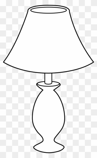 Oil Lamp Clipart Black And - Table Lamp Pencil Drawing - Png Download