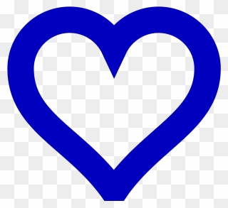Open Blue Heart Clip Art - Blue Open Heart Png Transparent Png