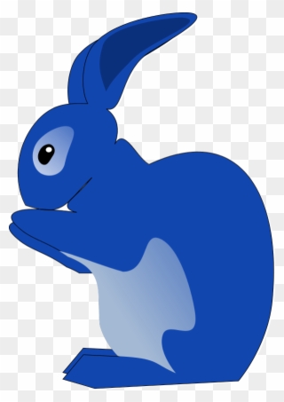 Rabbit Clipart Clip Art - Clip Art Blue Rabbit - Png Download