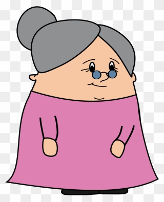 View From The Handicapped Space - Old Lady Clip Art - Png Download
