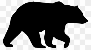 Mirror Image So Facing Left Grizzly Bear Graphics - Black Bear Silhouette Clipart