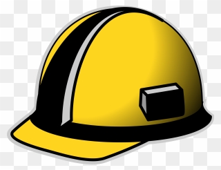 Construction Panda Free Images Constructionhatclipart - Black And Yellow Hard Hat - Png Download
