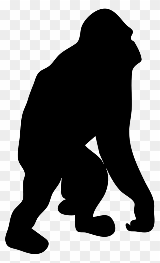 Badge Svg Different Shape - Orangutan Silhouette Clipart