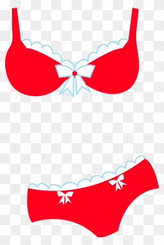 Vector Lingerie Inspired In Santa - Panty And Bra Clipart - Png Download