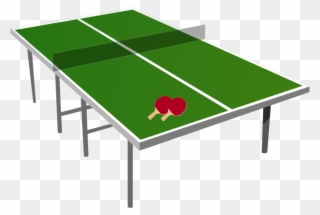 Free Table Tennis Clip Art - Table Tennis Table Clipart - Png Download