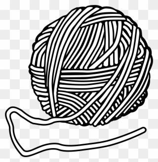 Clip Arts Related To - Yarn Clipart Black And White - Png Download